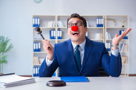Lawyer working in his officeの写真素材