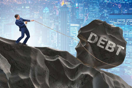 Business concept of debt and borrowingの写真素材