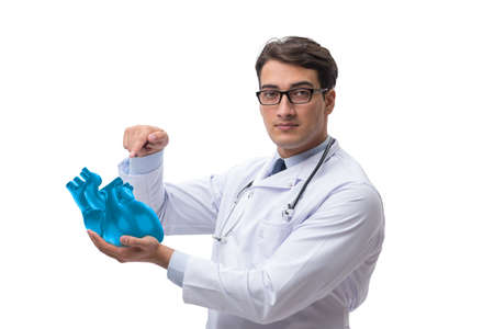 Heart treatment in telemedicine conceptの写真素材