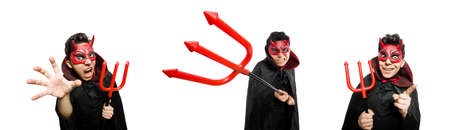 Funny devil isolated on the white background