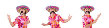 Funny mexican with sombrero in conceptの写真素材
