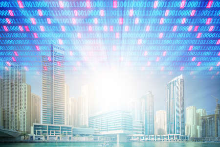 Concept of modern digital city and innovationの写真素材