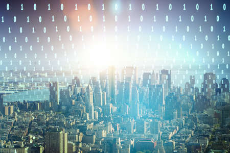 Concept of modern digital city and innovationの写真素材