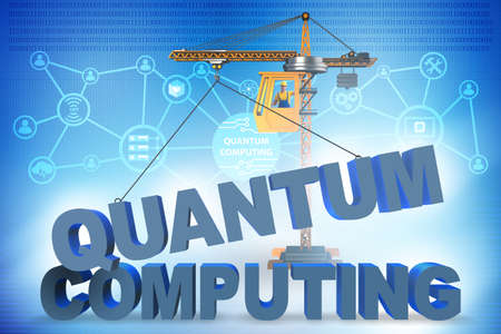 Quantum computing concept - 3d rendering