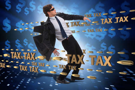 Business concept of tax payments burdenの写真素材