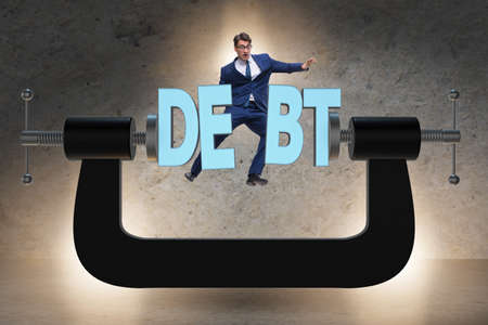 Business concept of debt and borrowingの写真素材
