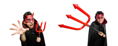 Funny devil isolated on the white background