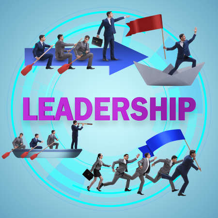 Concept of leadership with many business situationsの写真素材