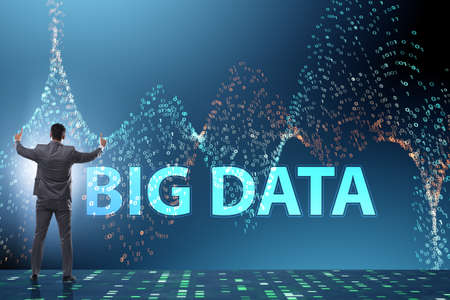 Fintech financial big data concept with analyst