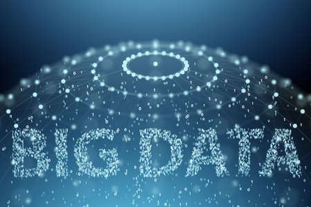 Big data and data mining concept illustration  - 3d renderingの写真素材