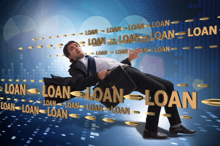 Business concept of debt and borrowingの写真素材