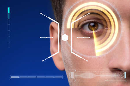 Concept of sensor implanted into human eye