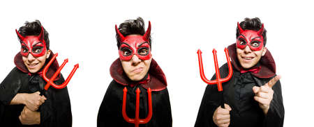 Funny devil isolated on the white backgroundの写真素材