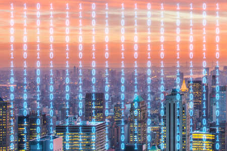 Concept of modern digital city and innovationの写真素材