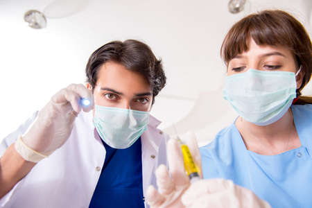 Concept of treating teeth at dentistsの写真素材