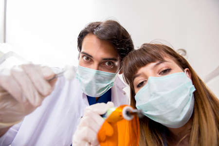 Concept of treating teeth at dentistsの写真素材
