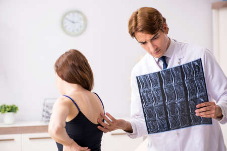 Male radiologist detecting cause of the illnessの写真素材