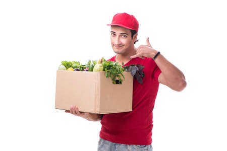 Concept of shopping delivery isolated on white backgroundの写真素材