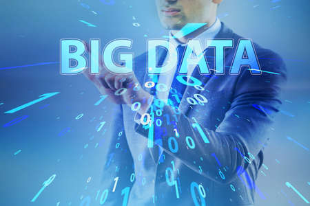 Big data concept with data mining analyst