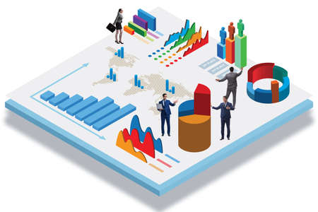 Businessman in business infographics concept