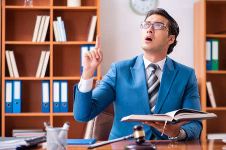 Lawyer working in the officeの写真素材