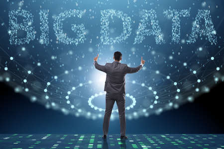 Big data concept with data mining analyst