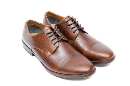 Brown shoes isolated on white background