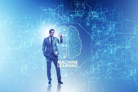 Machine learning concept as modern technologyの写真素材