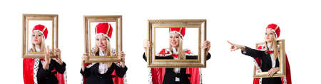 Woman queen in funny concept