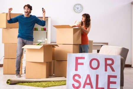 Young family offering house for sale and moving out