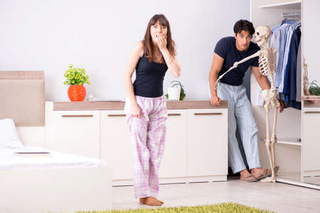 Concept of Skeleton in the cupboard or closetの写真素材