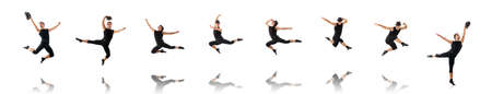 Dancer isolated on the white background
