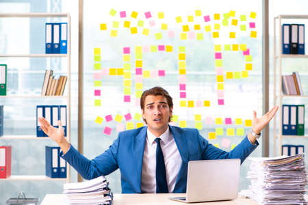 Busy businessman working in the office