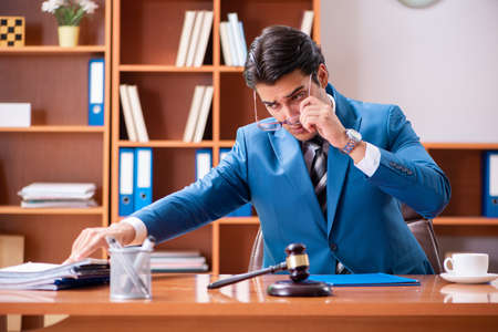 Lawyer working in the officeの写真素材
