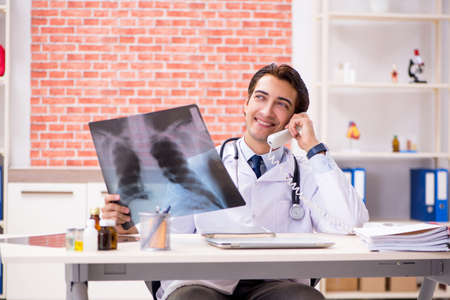 Young doctor working in hospital