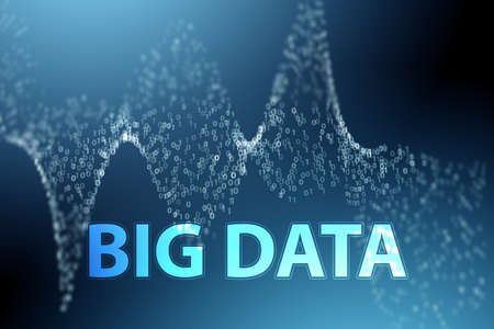 Big data and data mining concept illustration  - 3d renderingの写真素材