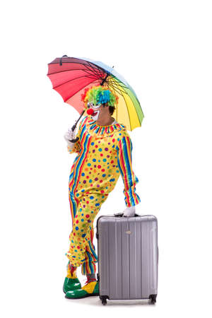 Funny clown isolated on white backgroundの写真素材