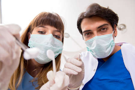 Concept of treating teeth at dentistsの写真素材