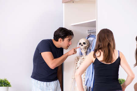 Concept of Skeleton in the cupboard or closetの写真素材