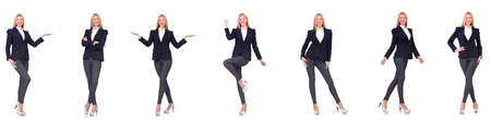 Beautiful businesswoman isolated on whiteの写真素材