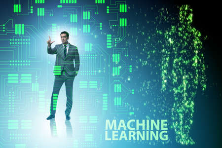 Machine learning concept as modern technologyの写真素材