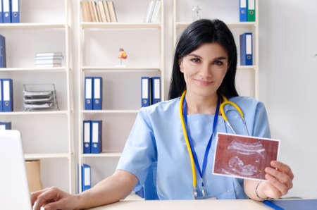 Female doctor gynecologist working in the clinicの写真素材