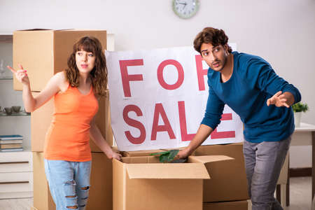 Young family offering house for sale and moving out
