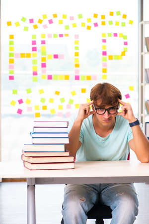 Student preparing for university examsの写真素材