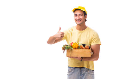 Concept of shopping delivery isolated on white backgroundの写真素材