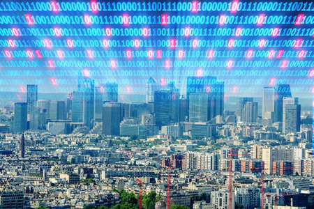 Concept of modern digital city and innovationの写真素材