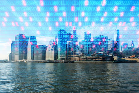 Concept of modern digital city and innovationの写真素材