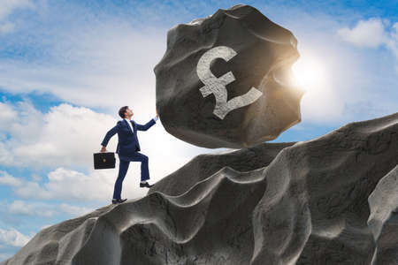 Trader trading in british poundの写真素材