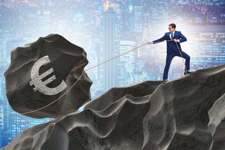 Trader trading in euro currencyの写真素材