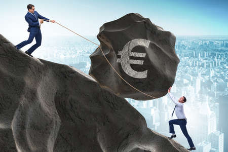Trader trading in euro currencyの写真素材